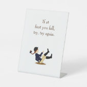 「最初もしは秋して、もう一度やってみよう。」 馬術 台座サイン (正面)