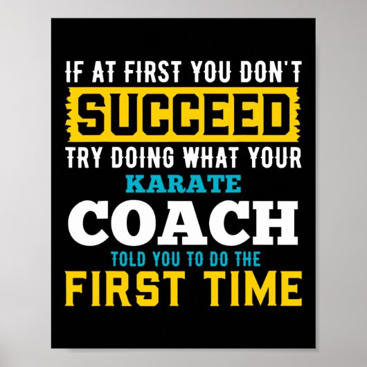 最初もしは空手を試してみて成功しない ポスター (正面)