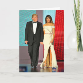 最初カップルドナルドおよびMelaniaの切札の自由の球 カード