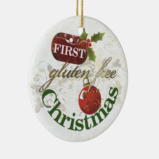 最初グルテンの自由なクリスマスのオーナメント セラミックオーナメント (右)