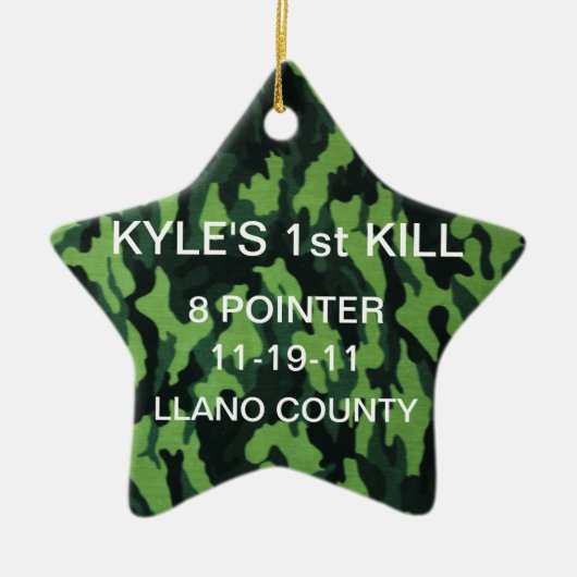 "最初シカ"のオーナメント セラミックオーナメント (正面)