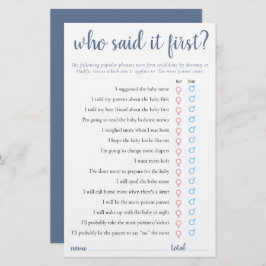 最初シンプルに言った | Dusty Blueゲームカード