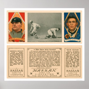 最初トラの野球1912年の広い投球 ポスター
