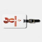最初バイオリンの荷物のラベル ラゲッジタグ (正面横)
