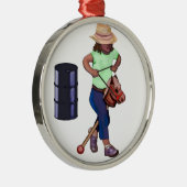 最初バレルの競争 メタルオーナメント (右)