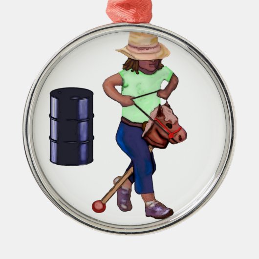 最初バレルの競争 メタルオーナメント (正面)