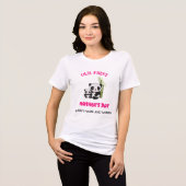 最初パーソナライズされたの母の日のパンダのマッチング トライブレンドTシャツ (正面全面)