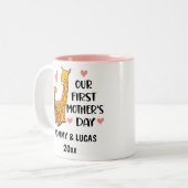 最初パーソナライズされたの母の日キリン2025 ツートーンマグカップ (正面左)