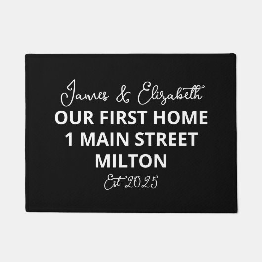 最初パーソナライズされたの自宅のアドカスタムレス ドアマット (正面)