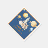 最初モダンの旅のまわりに日誕生日 スタンダードカクテルナプキン (角)