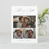 最初ユニークの新し結婚したいクリスマス写真 シーズンカード (スタンド正面)