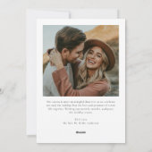 最初ユニークの新し結婚したいクリスマス写真 シーズンカード (裏面)