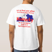 最初人の幽霊のハンターのチームワイシャツ Tシャツ (裏面)