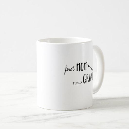 最初今お母さんの祖母-母祖母家族 コーヒーマグカップ (正面右)