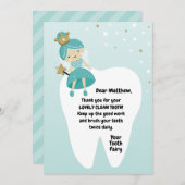 最初失ったの歯カード。歯の妖精の訪問ノート。 シーズンカード (正面/裏面)