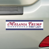 最初女性のためのドナルド・トランプ2016年Melaniaの切札 バンパーステッカー (車上)