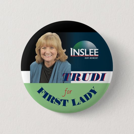 最初女性のためのTrudi Inslee 缶バッジ (正面)