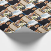 最初女性のミシェールオバマ公式のポートレート ラッピングペーパー (角)