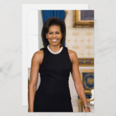 最初女性のミシェールオバマ公式のポートレート 便箋 (正面/裏面)