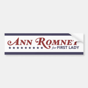 最初女性Red、濃紺白のためのアンRomney バンパーステッカー