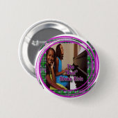 最初娘: SASHA及びMALIAオバマの女の子 缶バッジ (正面&裏面)