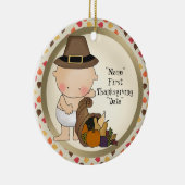 最初感謝祭の休暇は単語のオーナメントを加えます セラミックオーナメント (右)