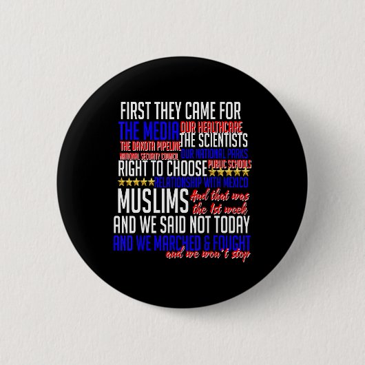 最初来にShirt Science Civil Rights Res 缶バッジ (正面)