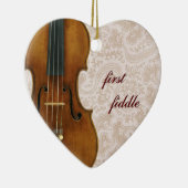 最初止め枠のハートのオーナメントのペンダント セラミックオーナメント (右)