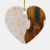 最初止め枠のハートのオーナメントのペンダント セラミックオーナメント (裏面)