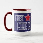 最初父の日のマグのデザイン-あなた自身の日付を加えて下さい マグカップ (左)