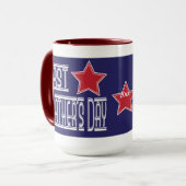 最初父の日のマグのデザイン-あなた自身の日付を加えて下さい マグカップ (正面左)