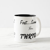 最初生き延びに、それから…繁栄！ ツートーンマグカップ (正面右)