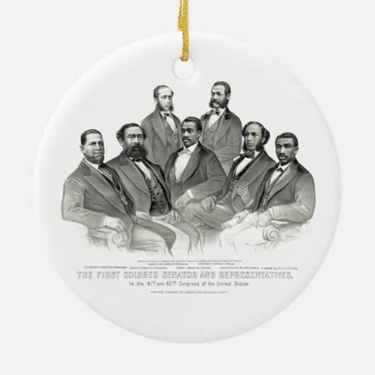 最初着色された上院議員および代表 セラミックオーナメント (裏面)