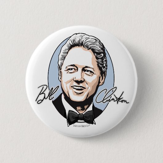 最初紳士ボタンのためのBill Clinton 缶バッジ (正面)