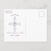 最初聖餐の保存写真が付いている日付の郵便はがき 案内ポストカード (裏面)