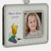 最初聖餐の写真 シルバープレートフレームオーナメント (右)