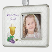 最初聖餐の写真 シルバープレートフレームオーナメント (左)