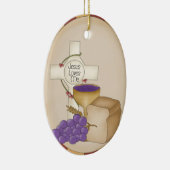 最初聖餐の宗教オーナメントまたは壁掛け セラミックオーナメント (右)