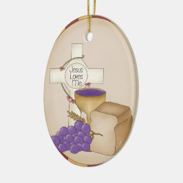 最初聖餐の宗教オーナメントまたは壁掛け セラミックオーナメント