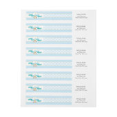 最初聖餐の宛名ラベル-青及び金ゴールド ラップアラウンドラベル (シート)