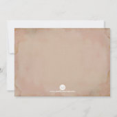 最初聖餐の招待状のピンクのヴィンテージ 招待状 (裏面)