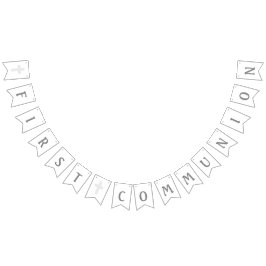 最初聖餐の旗を交差させて下さい バンティングフラッグ