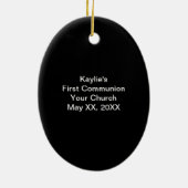 最初聖餐の楕円形のオーナメント セラミックオーナメント (裏面)