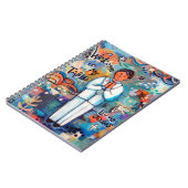 最初聖餐の男の子の螺線形ノートジャーナル ノートブック (左側)