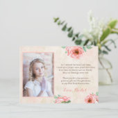 最初聖餐の祈りの言葉は女の子のヴィンテージのために感謝していしています サンキューカード (スタンド正面)