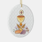 最初聖餐の記号 セラミックオーナメント (右)