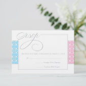 最初聖餐または洗礼RSVP |の青 出欠カード (スタンド正面)