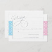 最初聖餐または洗礼RSVP |の青 出欠カード (正面/裏面)