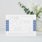 最初聖餐または洗礼RSVP |海軍 出欠カード (スタンド正面)