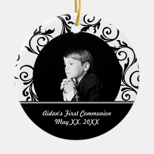 最初聖餐式のオーナメント セラミックオーナメント (正面)